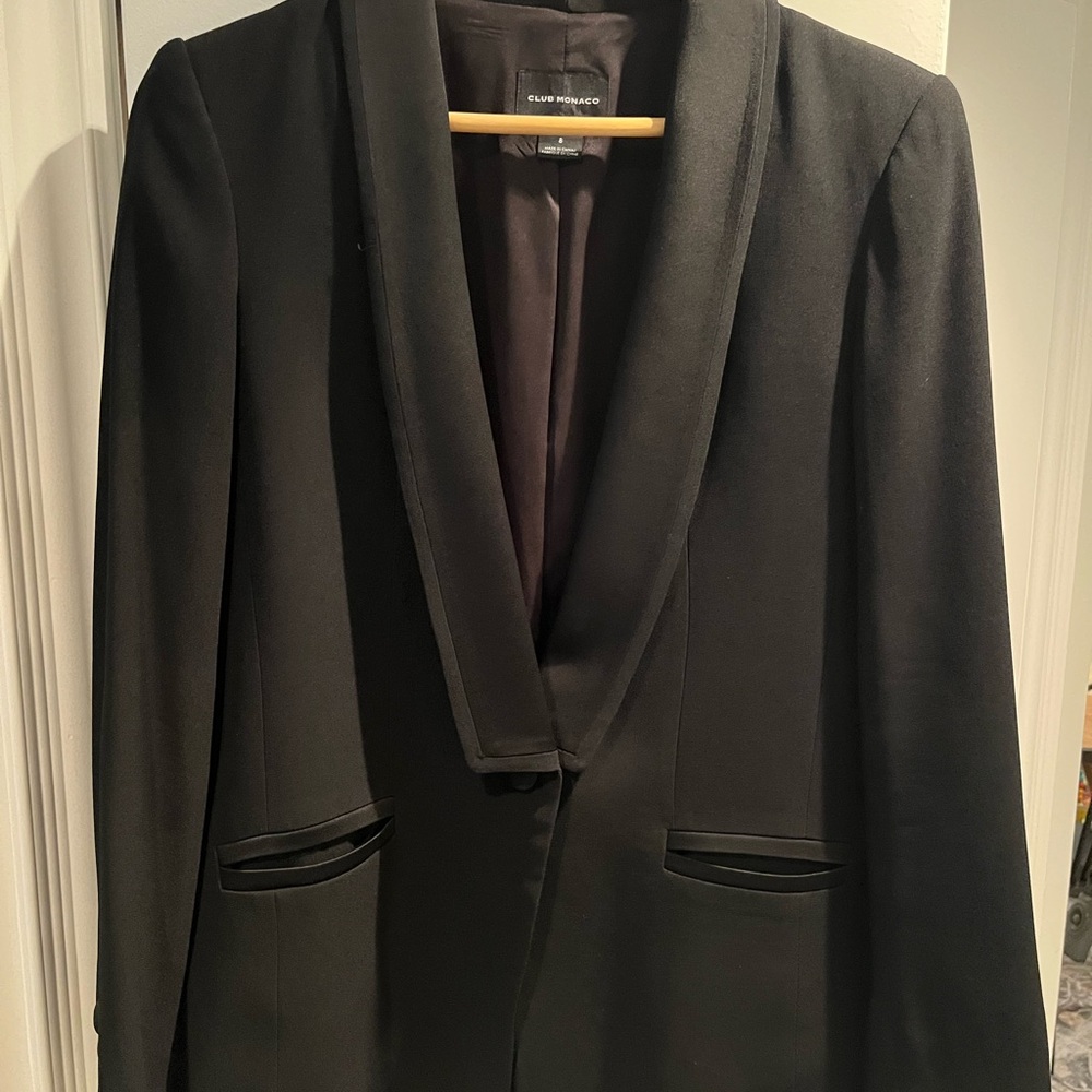 Club Monaco Tuxedo Blazer, Black Size 8